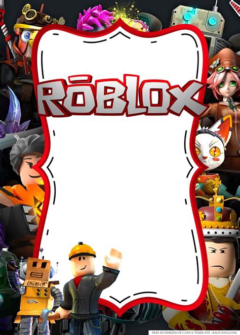 Roblox Birthday Invitations