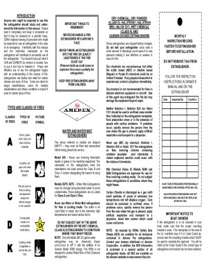 Fillable Online Owners Manual For Hand Portable Extinguishers