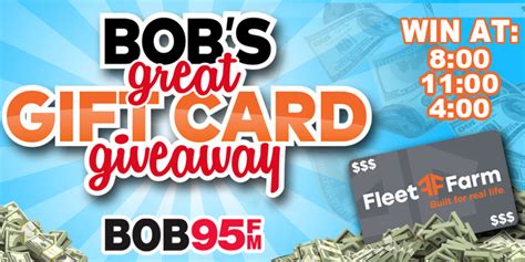 Great T Card Giveaway 2021 Bob 95 Fm