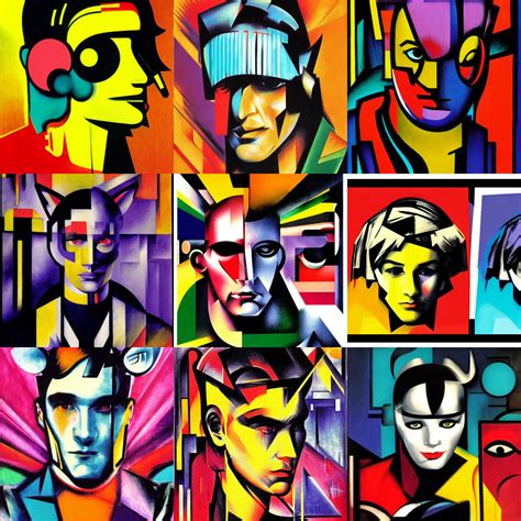 Cyberpunk Pop Art Portrait By Franz Marc Stable Diffusion Openart