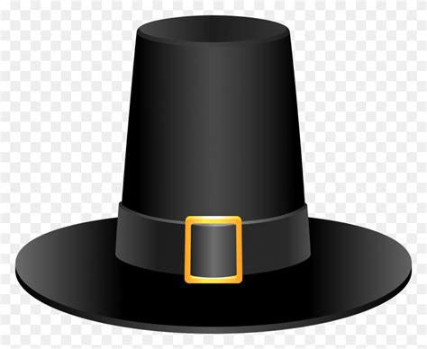 Black Pilgrim Hat Picture Clip Art Pilgrim Hat Clothing Apparel Hat Hd Png Download