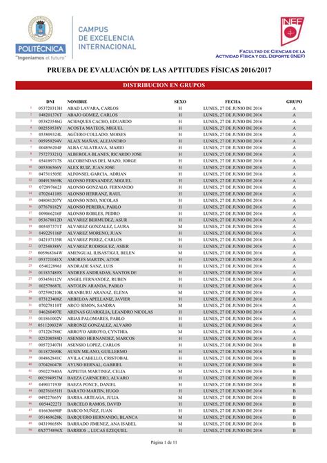 listado general de aspirantes por día