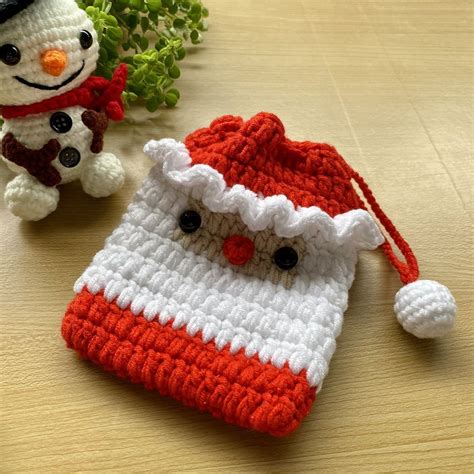 Santa Belly Gift Bag Crochet Pattern Artofit