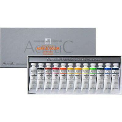 SHINHAN Professional Acrylic Color Paint 20ml Tubes 12 Color Set EBay