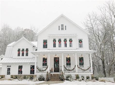 Snow Covered Farmhouses