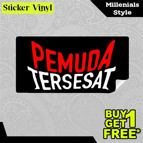 Jual Stiker Sticker Pemuda Tersesat Tulisan Kalimat Gaul Dan Kekinian Aesthetic Bahan Vinyl