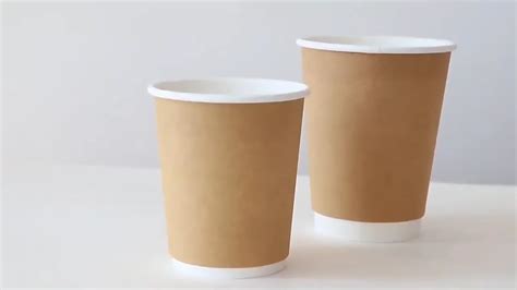 Disposable Custom Logo Paper Cups Biodegradable Kraft Paper Coffee Cup