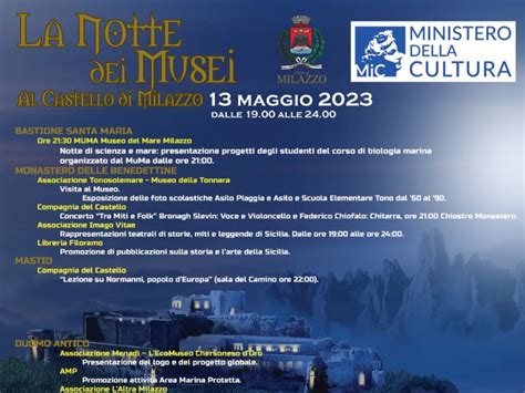 13 Maggio 2023 La Notte dei Musei Milazzo Ttattà Go