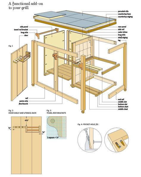 Free Bbq Cart Wood Plans