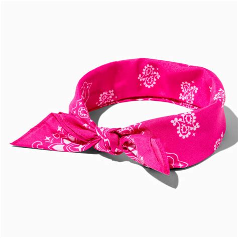 Pink Paisley Bandana Headwrap Claires Us