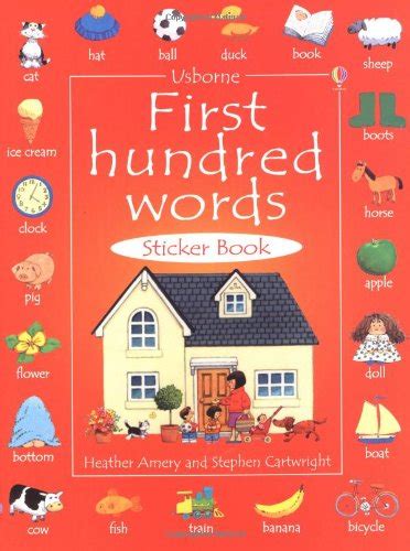 First 100 Words In English Sticker Book Usborne First Hundred Words