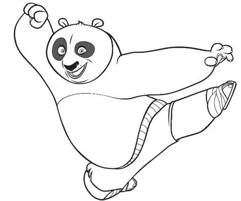 Coloriage Kung Fu Panda 7 dessin gratuit à imprimer