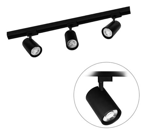 Riel Spot Gu Tracklight X Negro Premium Luz Blanca Cuotas Sin