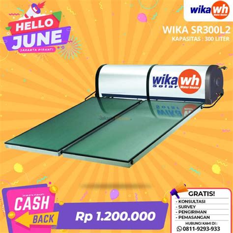 Promo Pemanas Air Tenaga Matahari Solar Water Heater Wika Liter