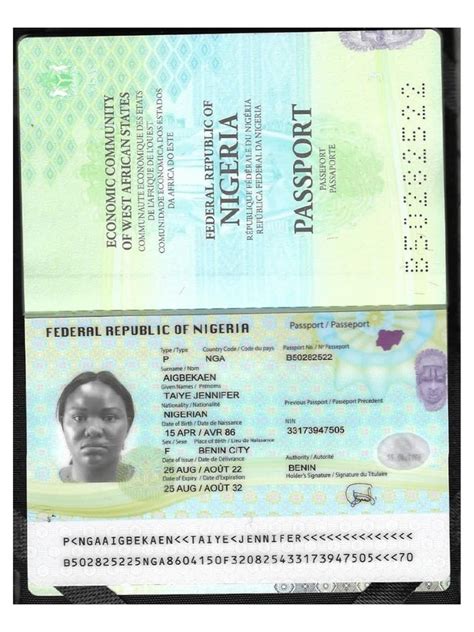 Int L Passport Data Page Pdf