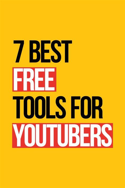 Best Free Tools For Youtubers Free Tools Youtubers Digital Marketing