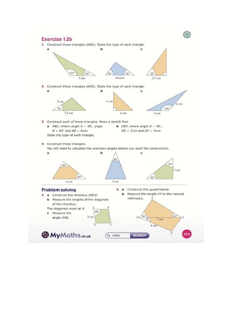 Constructing Triangles Worksheet Pdf Worksheets Library