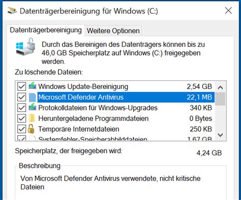 Sicheres Entfernen Wiederherstellen temporärer Dateien in Windows 7