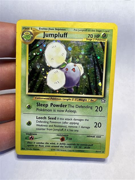 Pokemon Holo Jumpluff Neo Genesis Set 7 111 NEAR MINT LP EBay