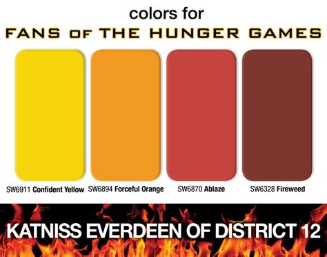 14 Best Colors For Hunger Games Fans Images On Pinterest Color