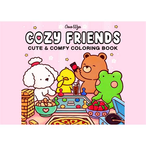 Cozy Friends Livro De Colorir Para Adultos E Adolescentes