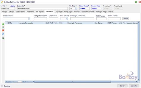 Produtos Cadastro Fornecedor Bonzay Ajuda Online