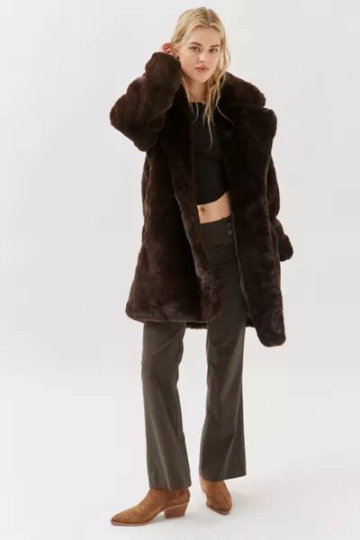 Apparis Stella Faux Fur Coat Urban Outfitters