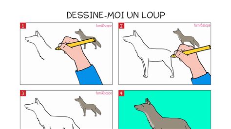 Apprendre Dessiner Un Loup En Tapes