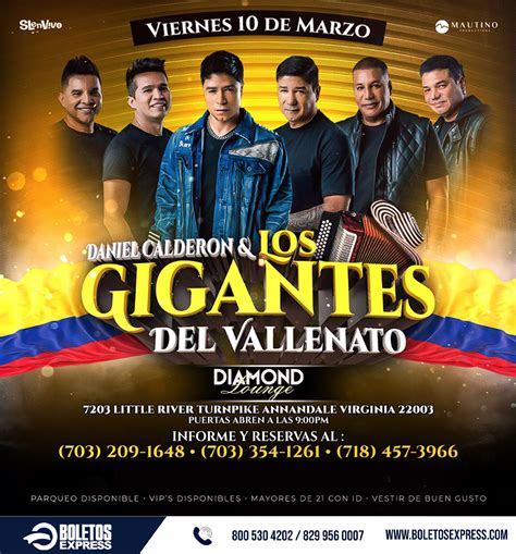 DANIEL CALDERON Y LOS GIGANTES DEL VALLENATO ANNANDALE VA Tickets