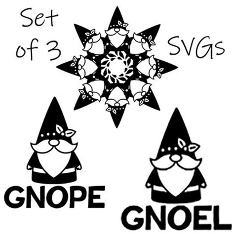 Gnome Gnoel Svg Mandala Christmas Bah Humbug Etsy