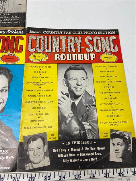 Vintage 1950 S Country Song Roundup Magazine 34 35 37 Cowboy Song