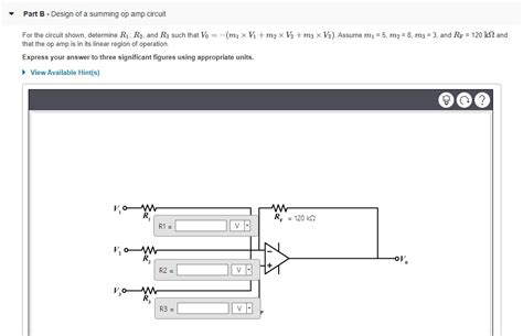 Solved Summing Op Circuits Learning Goal To Analyze Op Chegg