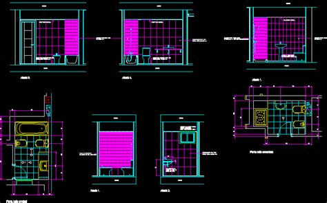 Bathroom Details Dwg Section For Autocad • Designs Cad