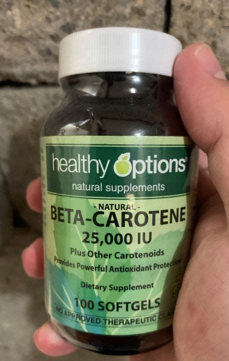 Healthy Options Beta Carotene Iu Softgels Lazada Ph