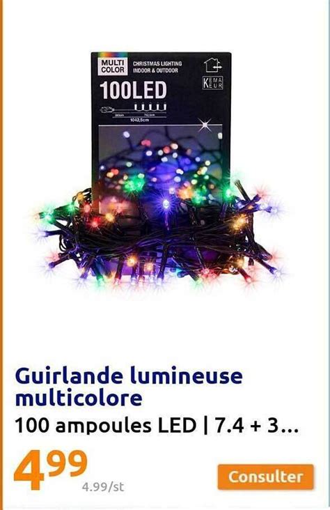 Promo Guirlande Lumineuse Multicolore Chez Action