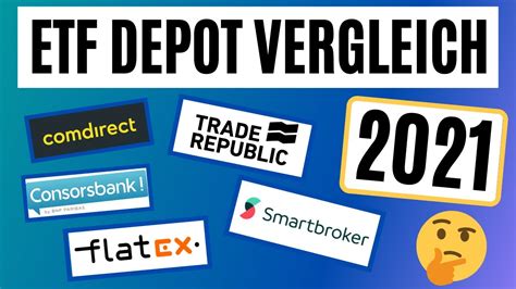 💰 Etf Depot Vergleich 2021 Bester Etf Broker 🔥 Top 5 Kostenlose