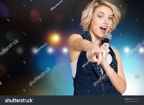Karaoke Singer Female Stock Photo 282677591 Shutterstock