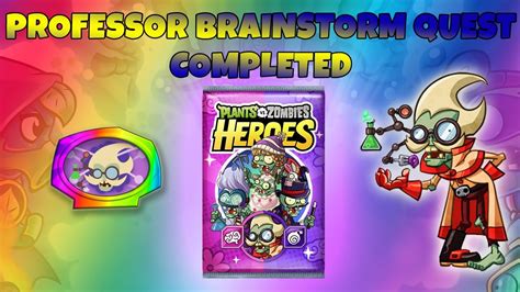 Plants Vs Zombies Heroes Hero Quests Professor Brainstorm Quest