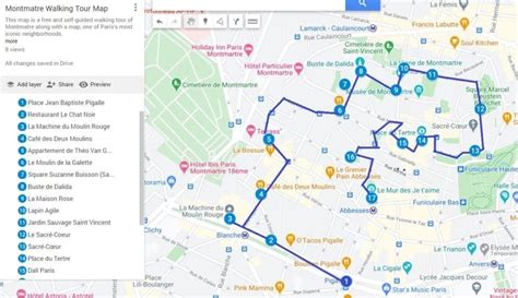 Free Montmatre Walking Tour A Self Guided Walk With A Map In 2022