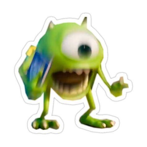 Mike Wazowski Meme Sticker By Amemestore Meme Stickers Memes Disney