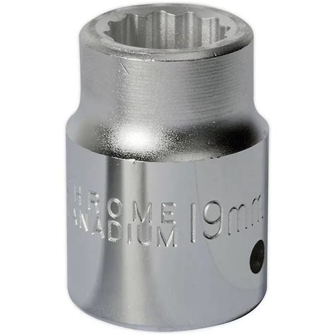 19mm Forged Steel Drive Socket 3 4 Square Drive Chrome Vanadium Socket Diy At Bandq