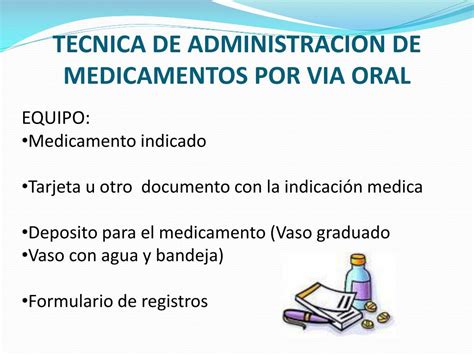 Ppt Tecnica Administracion Medicamentos VÍa Oral Powerpoint