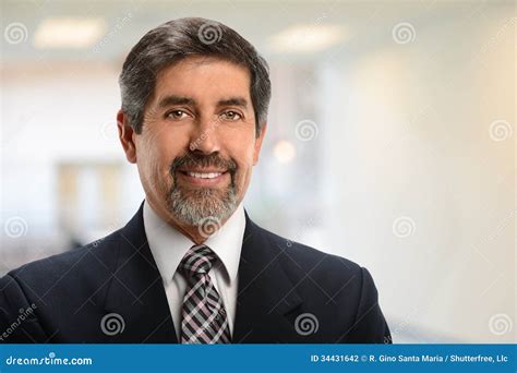 Hispanic Businessman Smiling Stock Photo Image Of Portrait