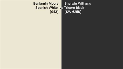 Benjamin Moore Spanish White Vs Sherwin Williams Tricorn Black