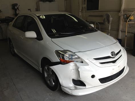 Toyota Yaris With Right Front Damage Fields Auto Body Shop