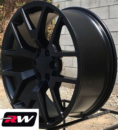 22 X9 Inch Chevy Tahoe Oe Replica Honeycomb Wheels Satin Black Rims 6x1397