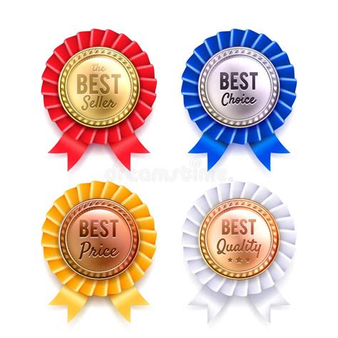 Set Of Achievement Badges Stock Vector Illustration Of Marketing