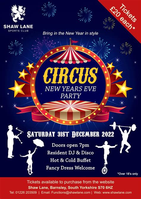 Circus New Years Eve Party 2022 Shaw Lane Barnsley