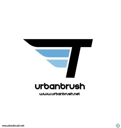 날개 T 로고 일러스트 Ai 무료다운로드 Free Wing T Logo Urbanbrush