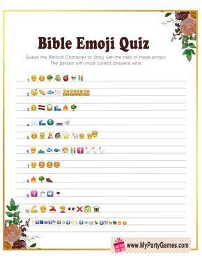 Free Printable Bible Emoji Quiz With Answer Key Artofit